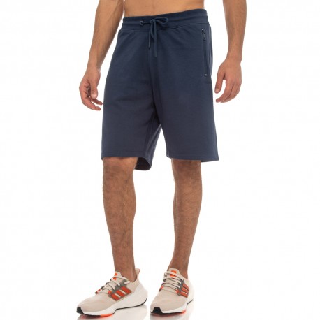 ESSENTIALS TERRY SHORTS WITH ZIP POCKETS 03312303 D.BLUE