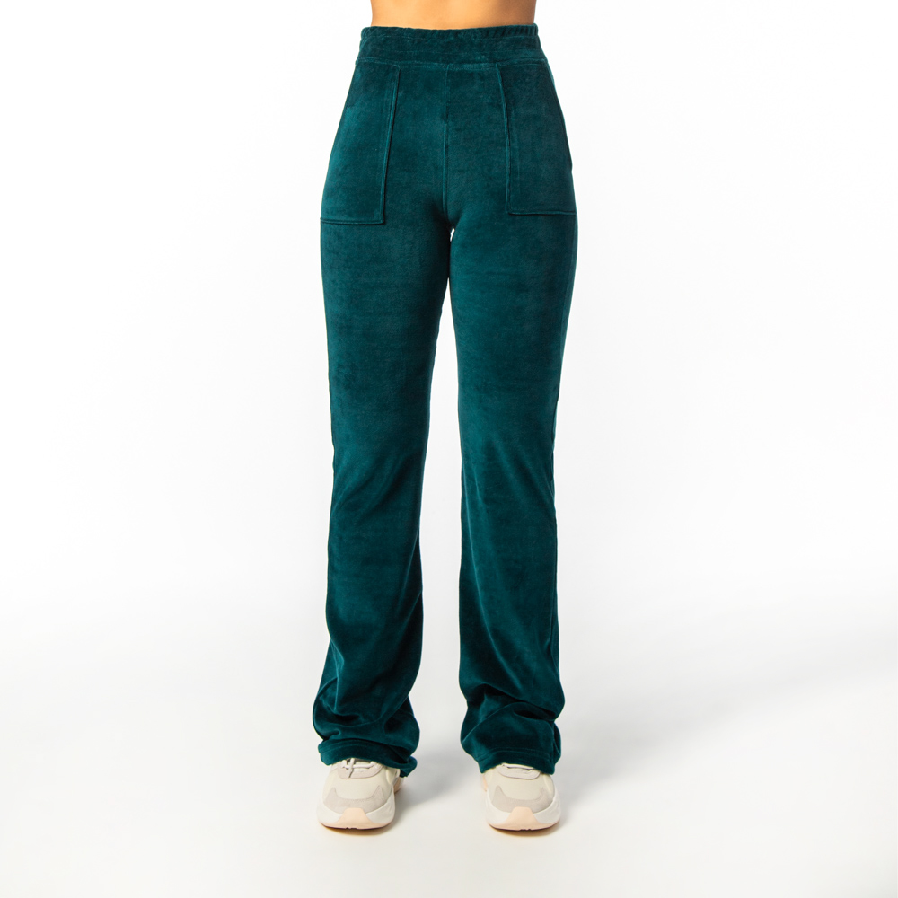 BE NATION VELOUR FLARE PANT 02102201 PINE GREEN