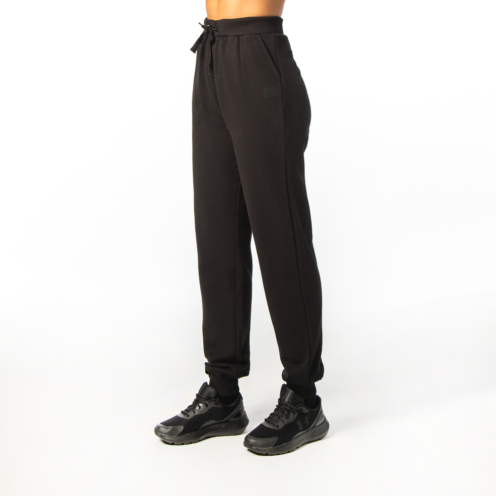 CARROT PANT WITH RIB 02102207 BLACK
