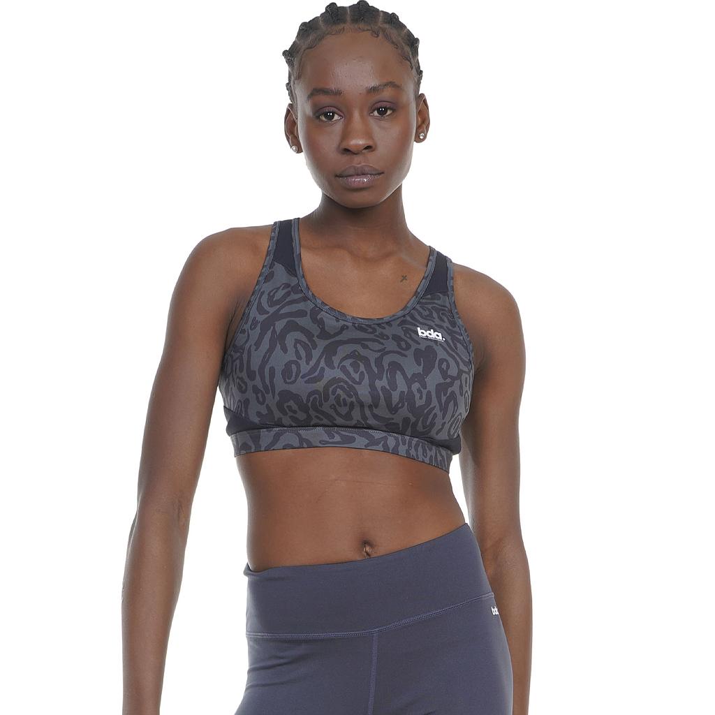 WOMEN'S RACERBACK SPORTS BRA 041215 CHARCOAL