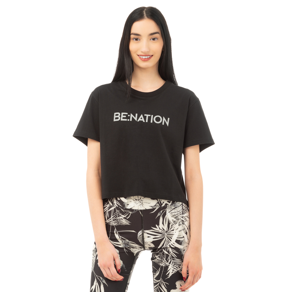 WOMEN S/S CROP TOP 05112403-01 BLACK