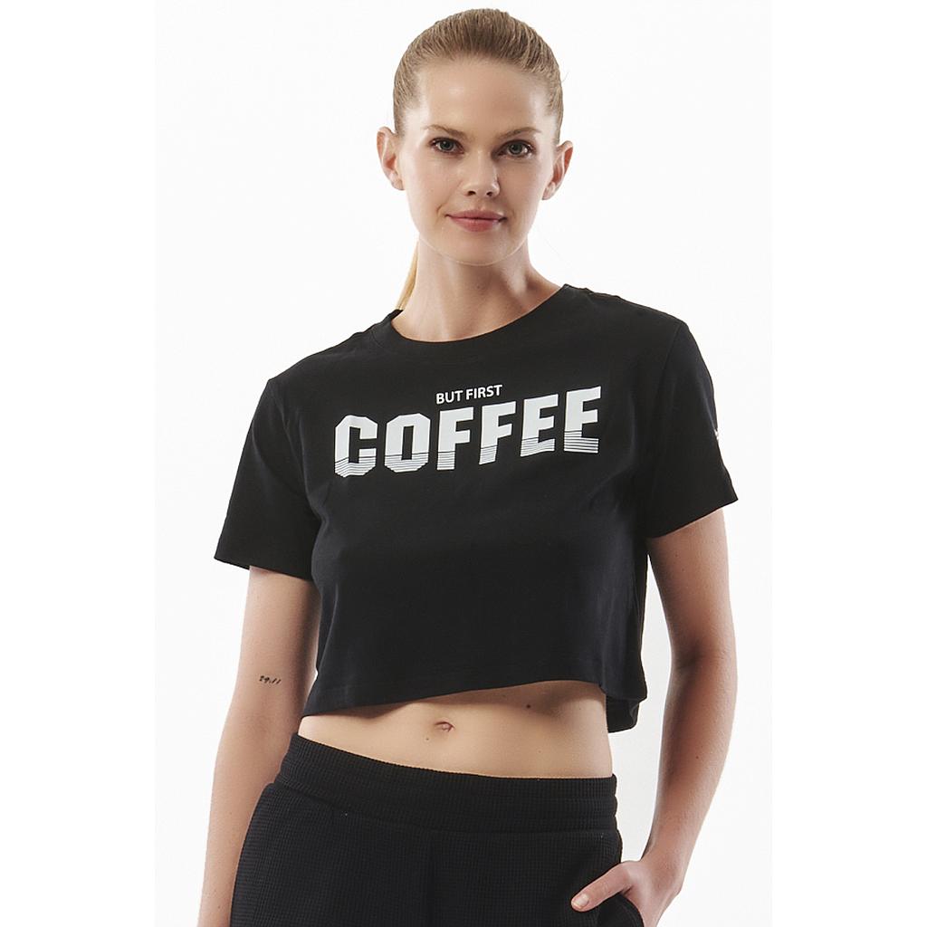 WOMEN'S CROPPED T-SHIRT 051325 BLACK