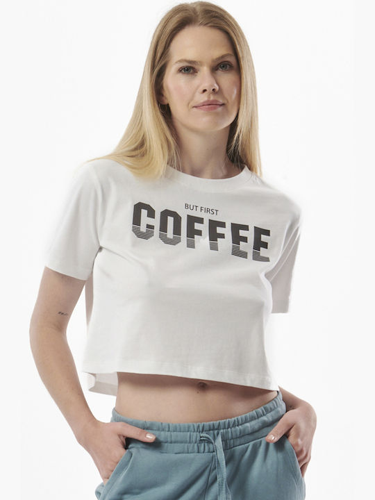 WOMEN'S CROPPED T-SHIRT 051325 WHITE