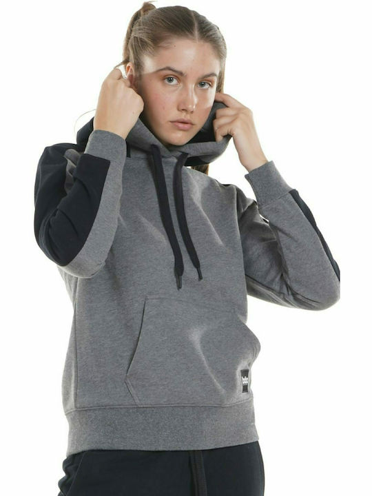 WOMEN'S COLORBLOCK FLEECE HOODIE 061129 Mel Grey
