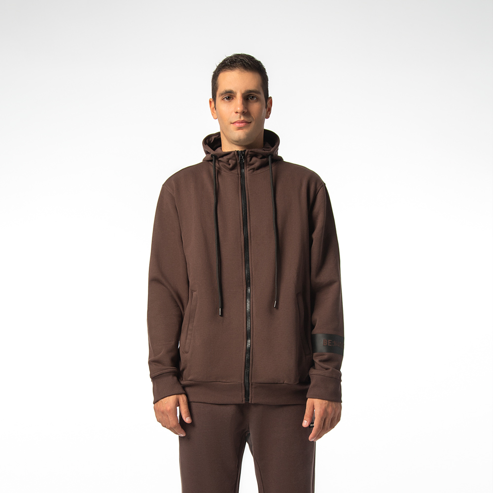 FULL ZIP HOOD AND SIDE ZIP POCKETS 07302201-07302201-14C OAK