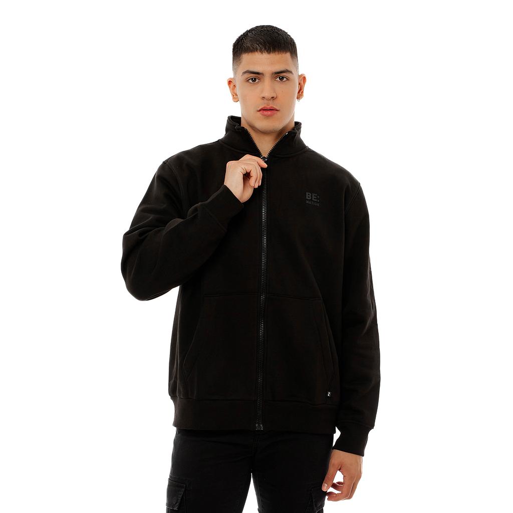 LOGO FULL ZIP MOCK NECK 07302402-01