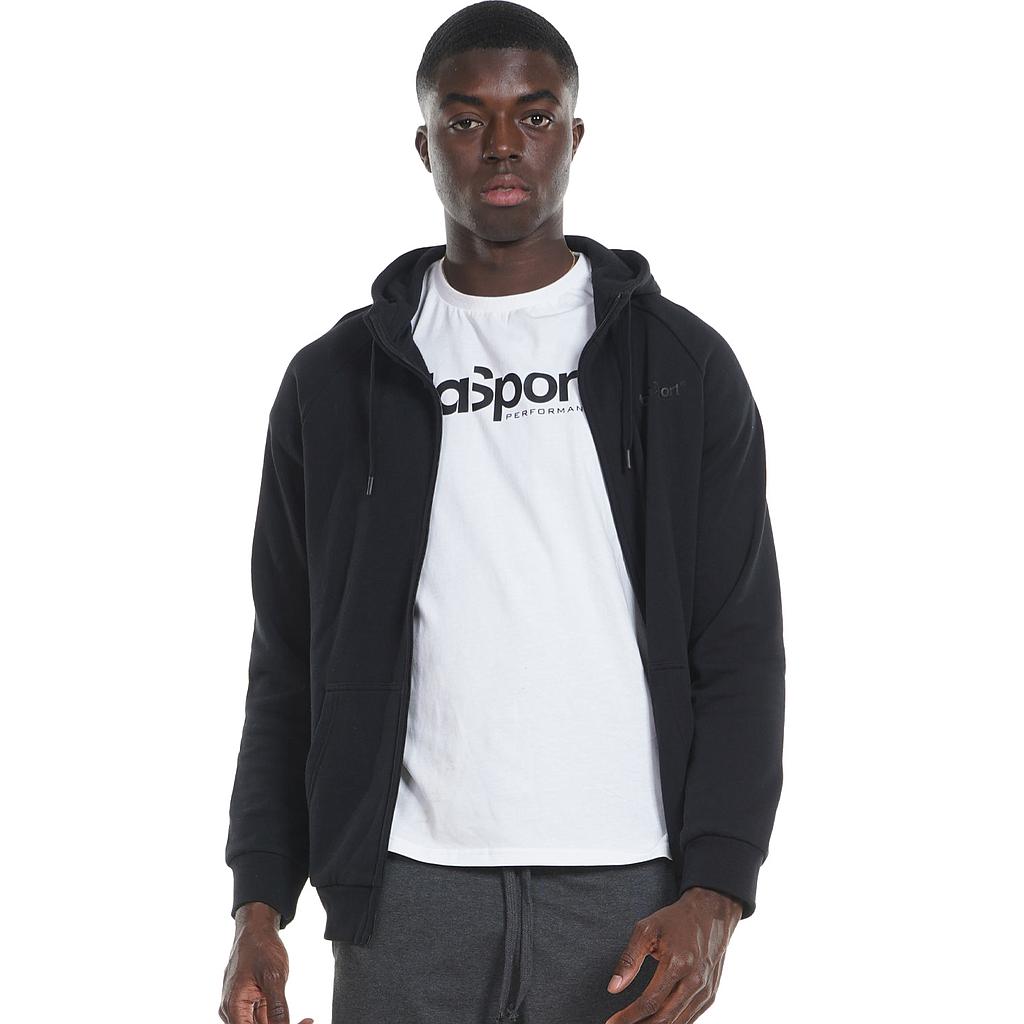 MEN'S FLEECE FULL ZIP HOODIE 073123 BLACK