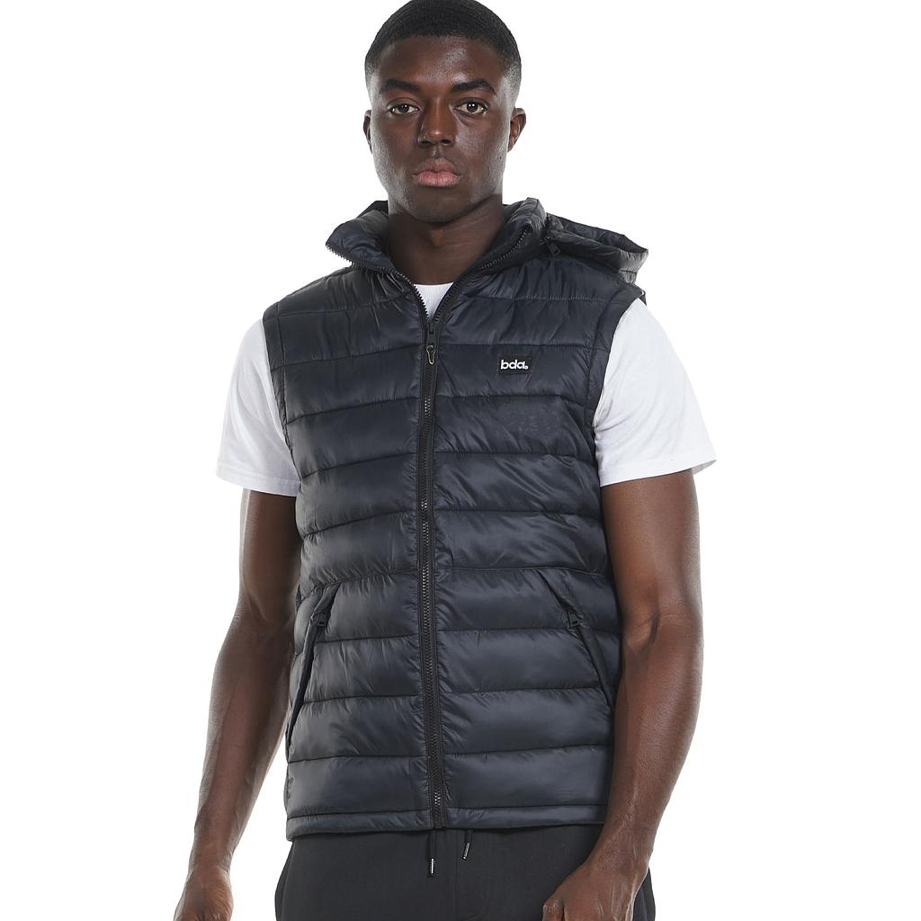 MEN'S PADDED GILET WITH HOOD 073128 D.BLUE