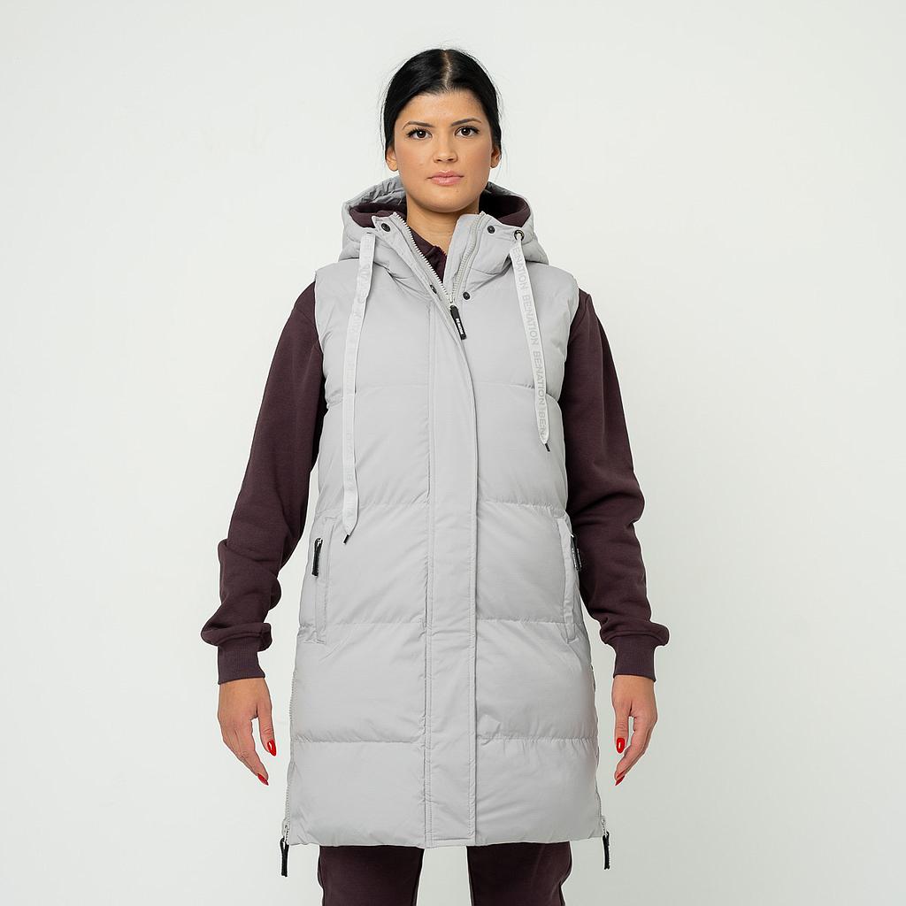 LONG VEST PUFFER JACKET 08102402-3H CONCRETE