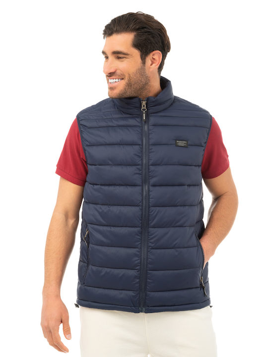 Be:Nation Αμάνικο Ανδρικό Μπουφάν Puffer Navy Μπλε 08312402-4B