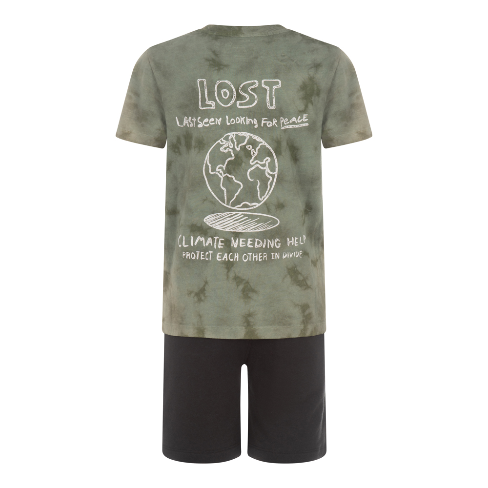 TIE DYE CREW NECK TEE_SHORTS SET 10412402-13B