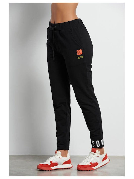 FLAWSOMEW WOMEN BOTTOM 1222-906100 ΜΑΥΡΟ