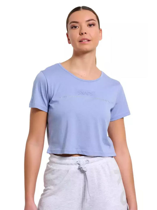 BodyTalk Γυναικείο Αθλητικό Crop Top Κοντομάνικο Μπλε 1231-903620-00446