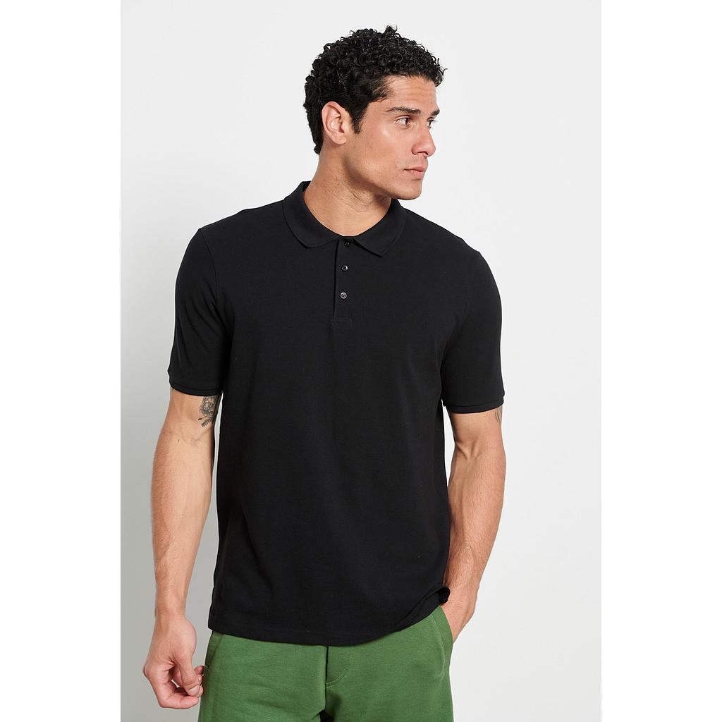BDTKM PIQUE POLO ΜΠΛΟΥΖΑ ΚΜ 1231-954128 ΜΑΥΡΟ