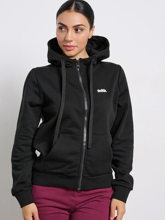 Bdtk Woman's Footer Brushed Fz Hoodie - BLACK 1252-901822-00100
