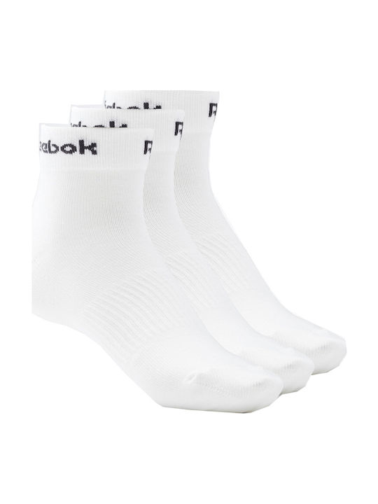 Reebok Active Core Αθλητικές Κάλτσες Λευκές 3 Ζεύγη GH8167