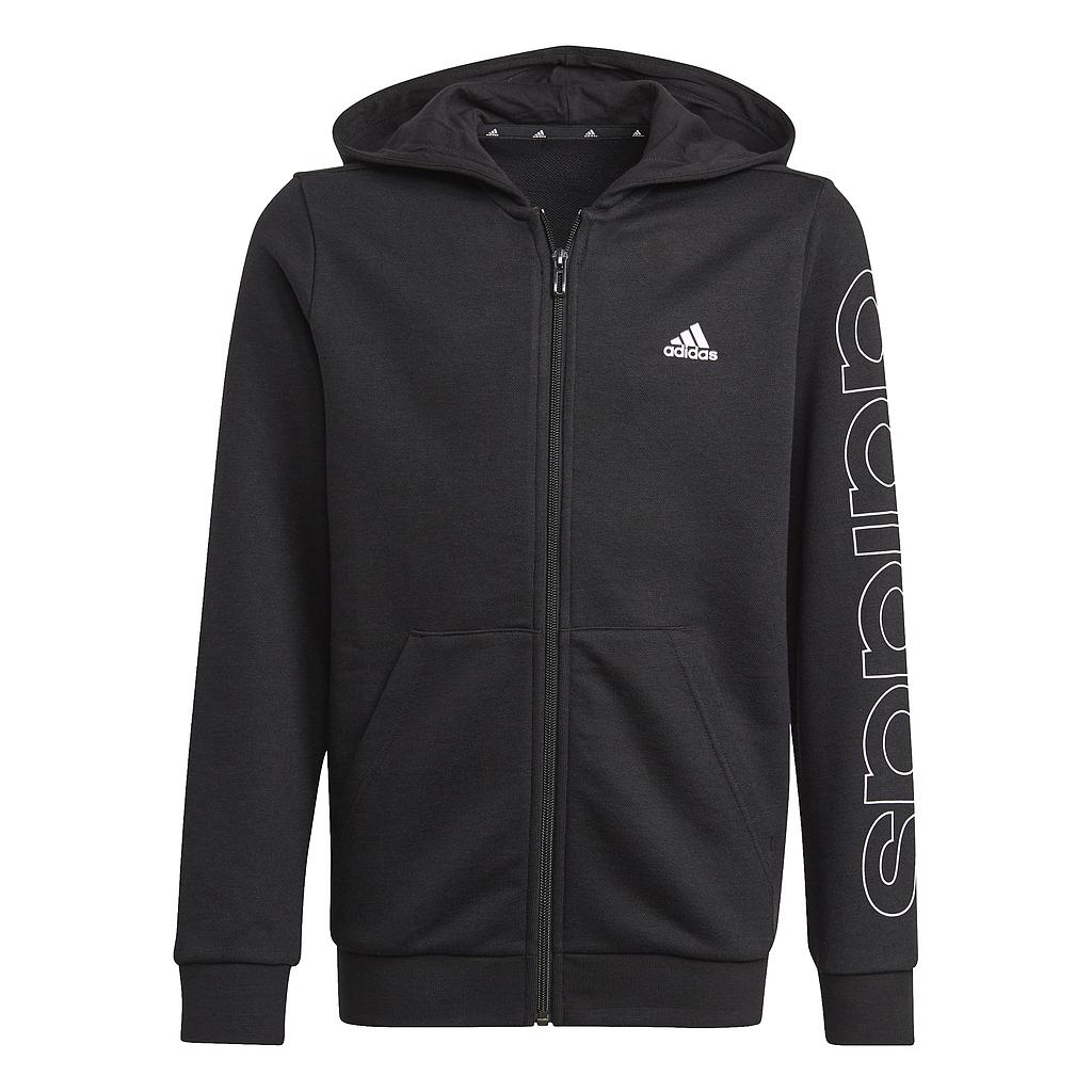 ADIDAS BOYS ESSENTIALS LOGO FULL-ZIP HOODIE GN4041