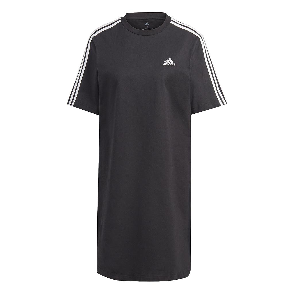 ADIDAS ESSENTIALS 3-STRIPES SINGLE JERSEY BOYFRIEND TEE DRESS ΜΑΥΡΟ