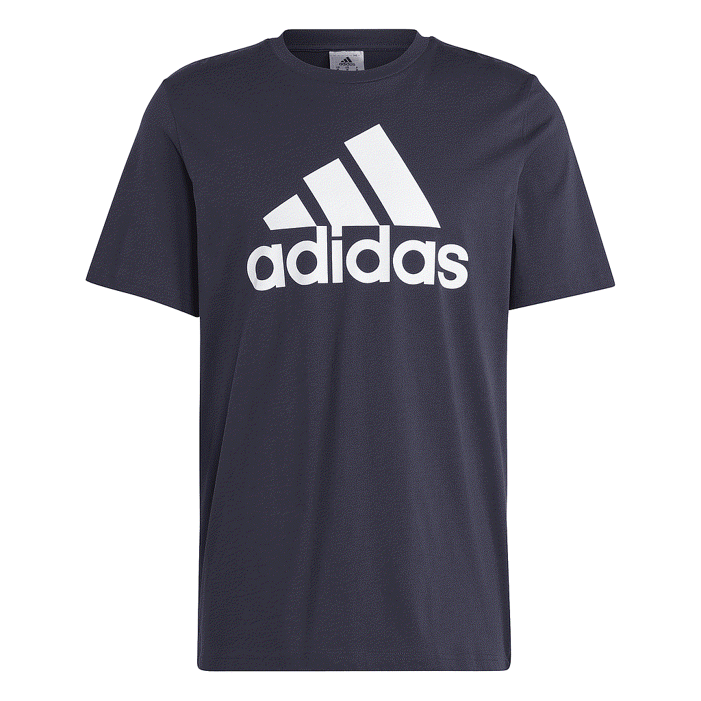 adidas – Essentials Single Jersey Big Logo Tee – Blue