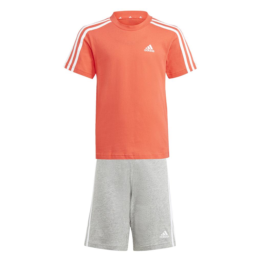 LITTLE KIDS ESSENTIALS 3-STRIPES T-SHIRT AND SHORT SET (Gender Neutral) IS2453