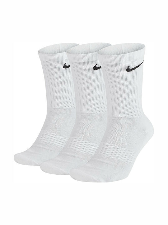 Nike Everyday Cushioned Αθλητικές Κάλτσες Λευκές 3 Ζεύγη SX7664-100