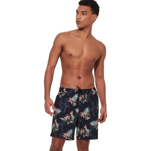 MEN'S AllOVER PRINTED SWIM SHORTS BLACK