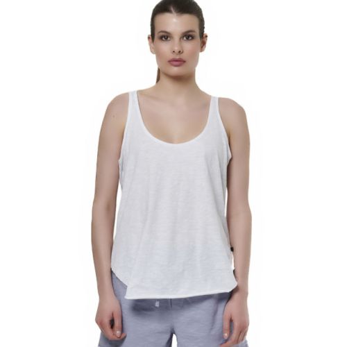 WOMEN'S NATURAL DYE SLUB TANK TOP WHITE 041517-02
