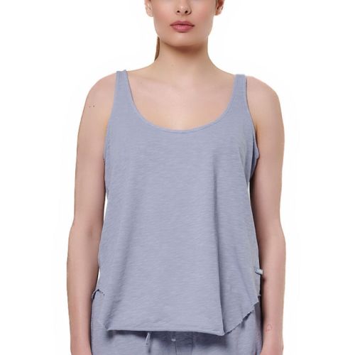 WOMEN'S NATURAL DYE SLUB TANK TOP LAVENDER BLUE 041517-13C