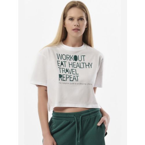 WOMEN'S OVERSIZED CROPPED T-SHIRT 051322 WHITE