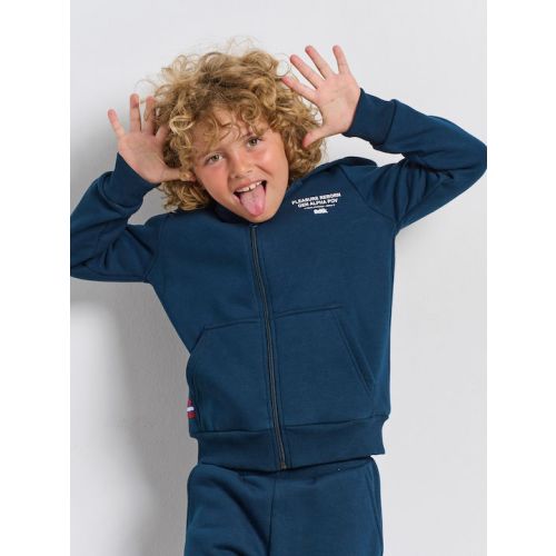 BodyTalkΑθλητική Παιδική Ζακέτα Βαμβακερή με Κουκούλα Ocean 1252-755022-00423