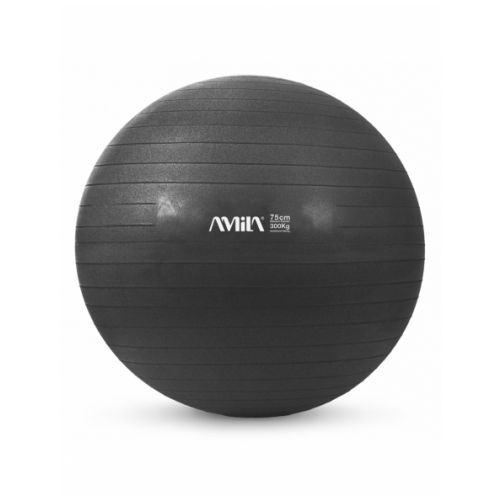 Μπάλα Γυμναστικής AMILA GYMBALL 75cm Μαύρη Bulk