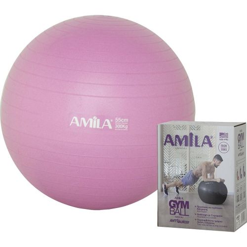 Μπάλα Γυμναστικής AMILA 95827 GYMBALL 55cm Ροζ