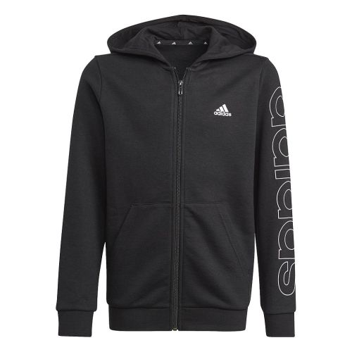 ADIDAS BOYS ESSENTIALS LOGO FULL-ZIP HOODIE GN4041