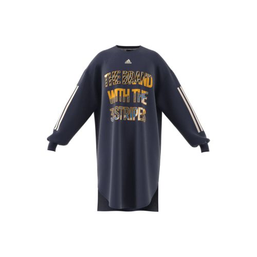 Power 3-Stripes Cotton Sweatshirt Dress HD1816