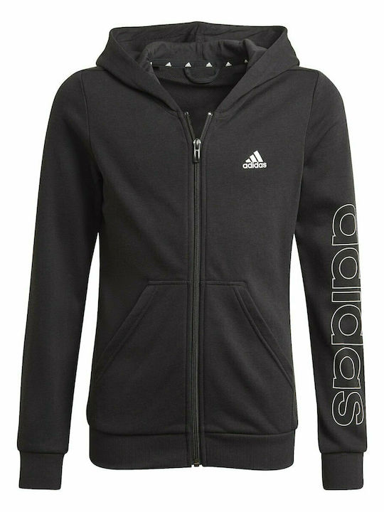 ADIDAS GIRLS ESSENTIALS LOGO FULL-ZIP HOODIE GN4050