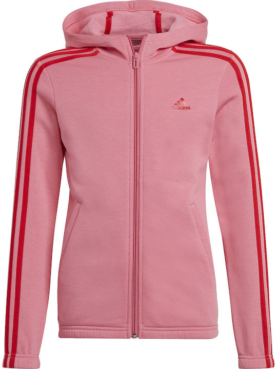 ADIDAS GIRLS ESSENTIALS 3S FLEECE FULL-ZIP GS2197